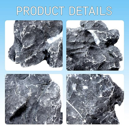 2.5lb Natural Seiryu Stones, Aquarium Rocks Decoration Aquascaping Stone Landscaping Model for Fish Tank Decor Terrariums Paludariums Reptile Enclosures Gardens, 2-6 inches