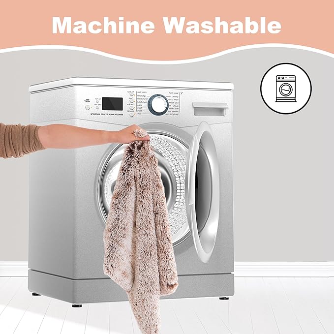 Bedfolks Waterproof Crate Bed, Plush Dog & Cat Bed with Removable Washable Cover, Faux Fur Kennel Pad, 23"x18", Brown