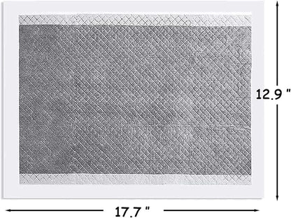 kathson Rabbit Pee Pads Disposable Cage Liners 100PCS All Absorb Black Carbon Odor Control Bunny Training Accessories with Quick-Dry Surface for Puppy Guinea Pig Kitten Hedgehog Small Animals