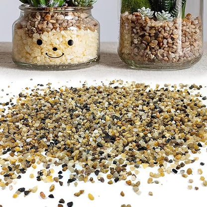 10LB Coarse Sand,Colored Rocks Pebbles, Quartz Sand for Cactus Bonsai, Succulent Plant Bonsai Paving, Vase Filling Decoration, Natural Sand for Fish Tank Decoration Paving(2-4mm)