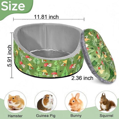 Glittme Soft Rabbit & Guinea Pig Bed - Thick Removable Mat, Machine Washable, Cozy Cuddler Cup Bed for Guinea Pig, Rabbit, Ferret