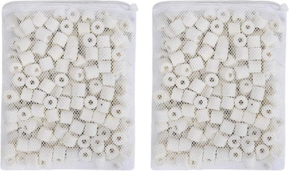 JIHAQUA Aquarium Bio Ceramic Rings 6 lbs Filter Media for Pond Fish Tank Canister Filter
