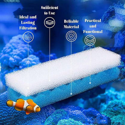32 Pcs Filter Media Compatible with 406/407 Filters, Aquarium Replacement Maintenance Kit Including Biological Sponge, Ammonia/Phosphate/Nitrite Remover Pad, Aquarium Towel, Grease