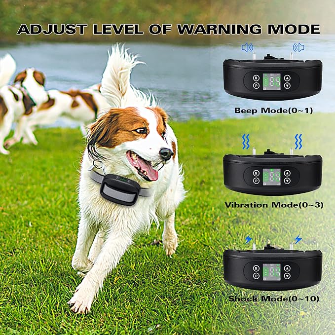 LovePez GPS Wireless Dog Fence,Electric Dog Fence,Adjustable Warning Strength, Rechargeable,Range 98-3281ft,Pet Containment System for Most Dogs