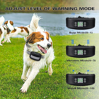 LovePez GPS Wireless Dog Fence,Electric Dog Fence,Adjustable Warning Strength, Rechargeable,Range 98-3281ft,Pet Containment System for Most Dogs