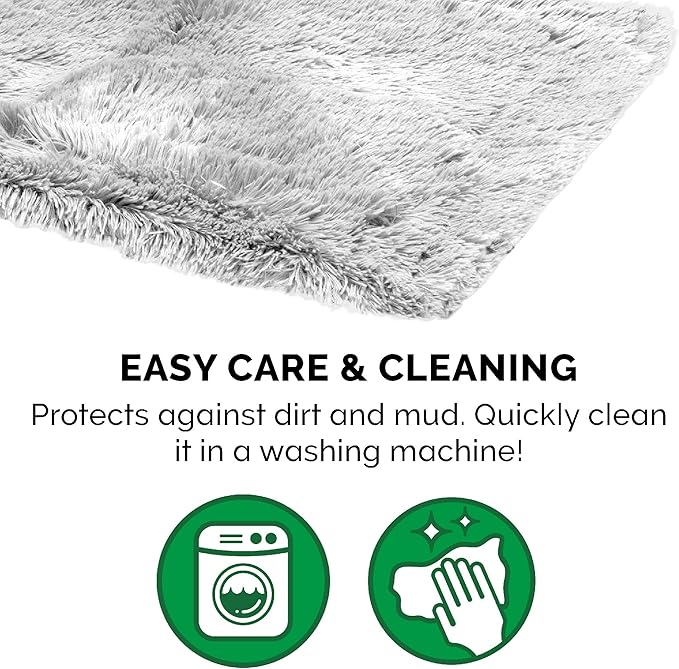 Furhaven Waterproof Throw Blanket for Dogs & Indoor Cats, Washable - Shaggy Plush Calming Long Faux Fur & Velvet Dog Blanket - Mist Gray, Medium