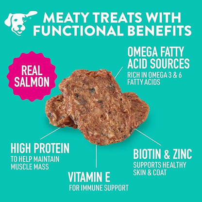 Dogswell Skin & Coat Mini Jerky Dog Treats, Salmon, 4 oz. Bag