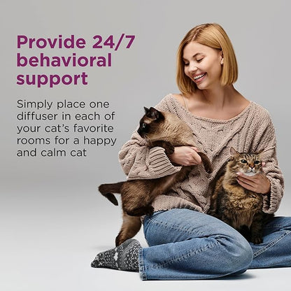 Comfort Zone 3 Pack MultiCat Diffuser Refills; Cat Calming Pheromones Help Anxiety; 30-day refills