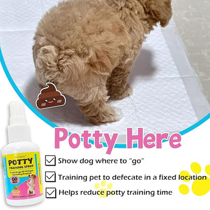 Dog Potty Training Spray Set, Indoor & Outdoor Potty Training for Dogs & Puppies, Stops Urination & Marking, Puppy Essentials, 1.69 fl.oz