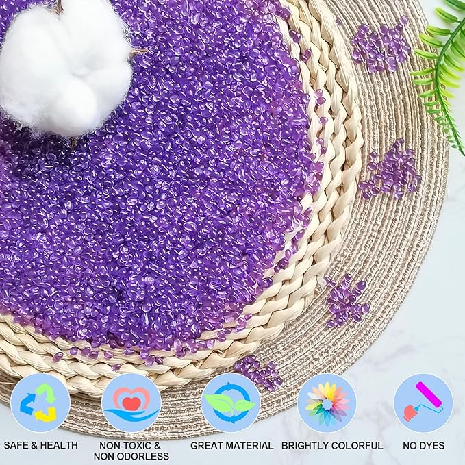 Keedolla Purple Aquarium Glass Pebbles Stones, 3 LB Aquarium Decorative Stones Fish Bowl Rocks Gravel for Betta Fish Tank, Vase Filler, Succulent Plants Decor