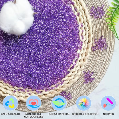 Keedolla Purple Aquarium Glass Pebbles Stones, 3 LB Aquarium Decorative Stones Fish Bowl Rocks Gravel for Betta Fish Tank, Vase Filler, Succulent Plants Decor