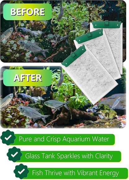 Medium Aquarium Filter Cartridges Compatible with Tetra Whisper Bio-Bag Filters, Fish Turtle Tank Assembled Filters for Tetra Whisper Power Filter 10i IQ10 PF10 & ReptoFilter (MEDIUM-12 Pack)