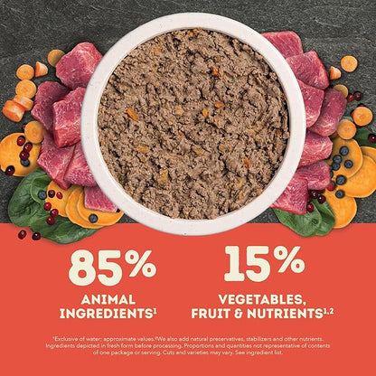 ACANA Premium Pate in Bone Broth Grain-Free Wet Dog Food Beef Recipe 12.8oz Cans (12 Count)