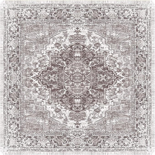 nunubaby Washable Pee Pads for Dogs, Stylish, Non-Slip and Leak-Proof Pee Pads. Reusable Potty Pads for Dogs for Crates and Floors.(Brown/Geo, 48" x48")