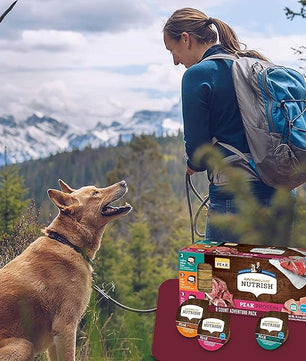 Nutrish Rachael Ray Peak Protein Adventure Pack Variety Wet Dog Food, High Protein, Grain Free, 9-3.5 oz. Cups, 2 Count