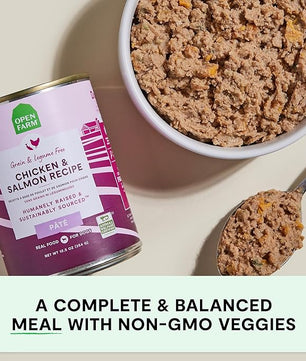 Open Farm Canned Dog Food Variety Pack, Paté for Complete & Balanced Nutrition, Grain-Free & Legume-Free Wet Dog Food, 12.5oz Cans (Pack of 12)
