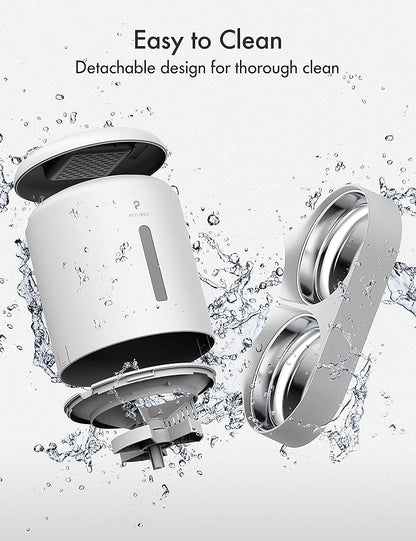 PETLIBRO Automatic Cat Food Dispenser for 2 Pets 5L Auto Dog Feeder Dry Food Dispenser with Splitter & 2 Stainless Bowls, 10s Meal Call and Timer Setting 50 Portions 6 Meals Per Day, Dual Tray Feeder