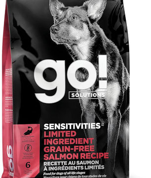 Go! Solutions Sensitivities Limited Ingredients, Grain-Free Dry Dog Food, Salmon Recipe for Sensitive Stomach, 12 lb Bag