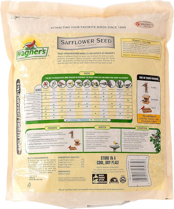 Wagner's Songbird Banquet & Safflower Seed Wild Bird Food, 5 & 10 lb