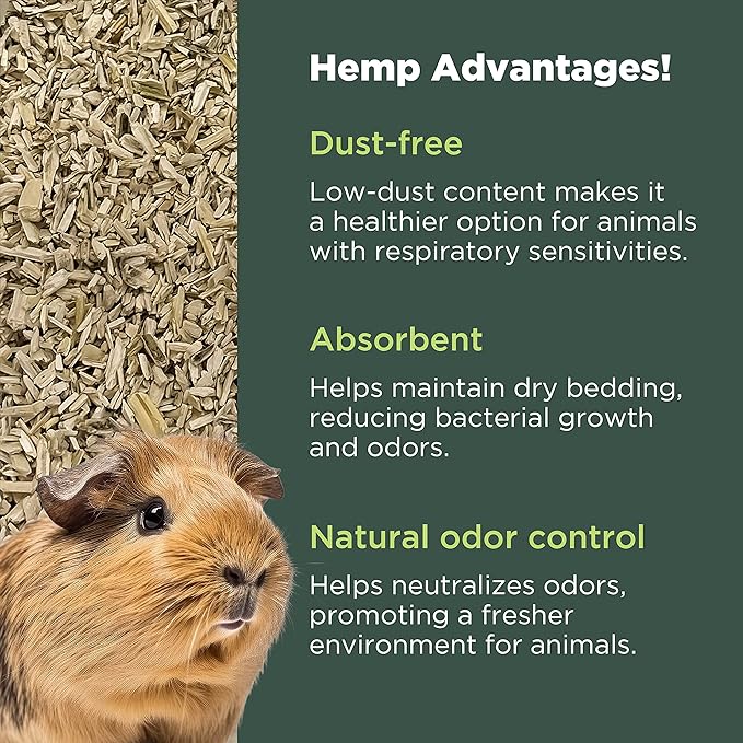 Hemp Nesting Fiber - 1 lb Chicken Nest Box Pad Hemp Fiber Fill - Absorbent DUST Free- Egg Laying Chickens coop, Horse stall, Rabbit, Reptile, Hamster, Cage Fibre, FiberFill Washable - Grown in USA