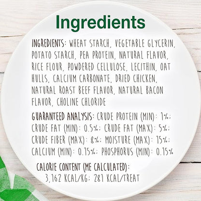 Nylabone Healthy Edibles Natural Dog Chews Long Lasting Chicken Flavor Treats for Dogs, Medium/Wolf (2 Count)