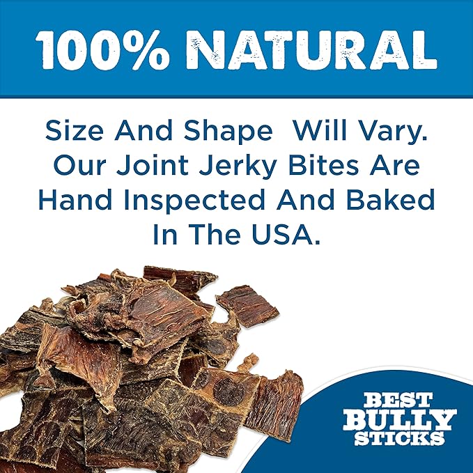 Best Bully Sticks Joint Jerky Gullet Bites - 1.5 lb (Pack of 1) - All-Natural Beef Snack