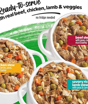 Purina Beneful Gravy Wet Dog Food Variety Pack, Prepared Meals Stew - (12) 10 oz. Tubs