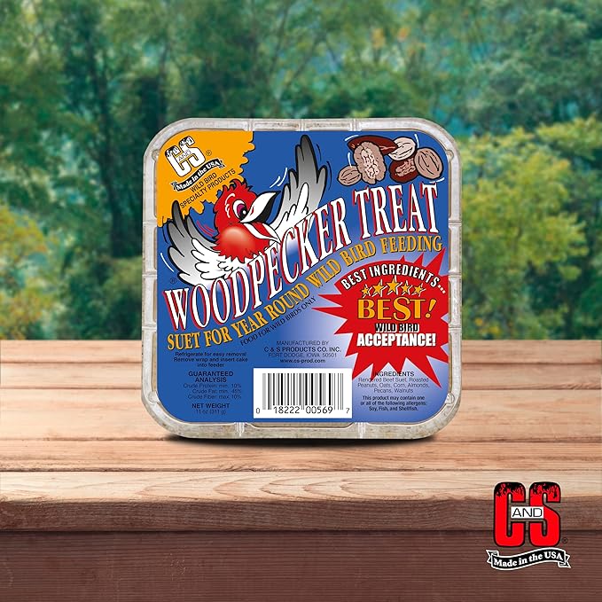 C&S Woodpecker Suet Treat, 11 Ounce, 8 Pack