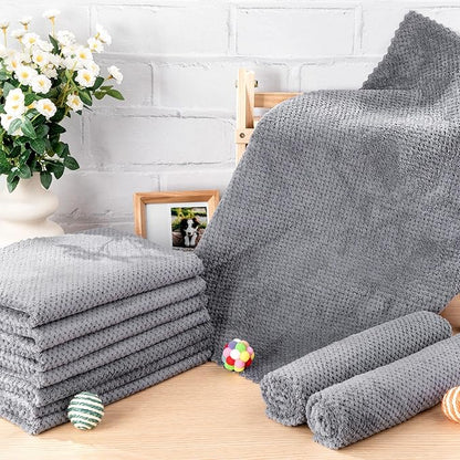 10 Pcs Guinea Pig Cage Liners Washable Rat Bedding for Guinea Pigs Controlling Absorbent Waterproof Pee Pads Blanket for Rabbits Hamster Small Animals Chinchilla(14 x 28 Inch,Gray)