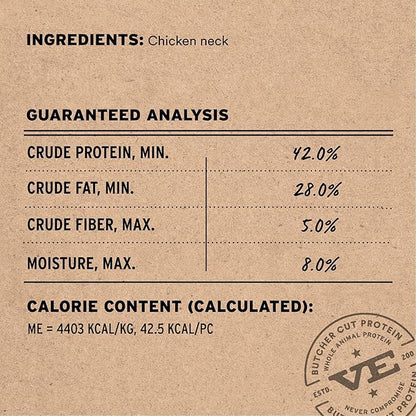 Vital Essentials Chicken Necks Dog Treats, 9 oz | Freeze-Dried Raw | Single Ingredient | Premium Quality High Protein Training Treats | Grain Free, Gluten Free, Filler Free