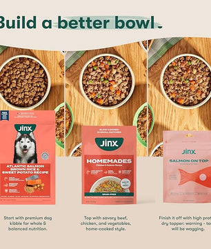 Jinx Premium Wet Dog Food Cans - Salmon Pate - Grain-Free Canned Dog Food Pate & Topper with Real Ingredients & No Fillers - All Life Stages, Breeds & Sizes - 12-Pack, 13 Oz
