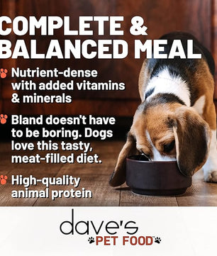 Dave's Pet Food Grain Free Wet Dog Food (95% Beef & Beef Liver), Made in USA Single-Source Protein, Limited Ingredients Added Vitamins & Minerals, 12.5 oz Cans (12 Pack)