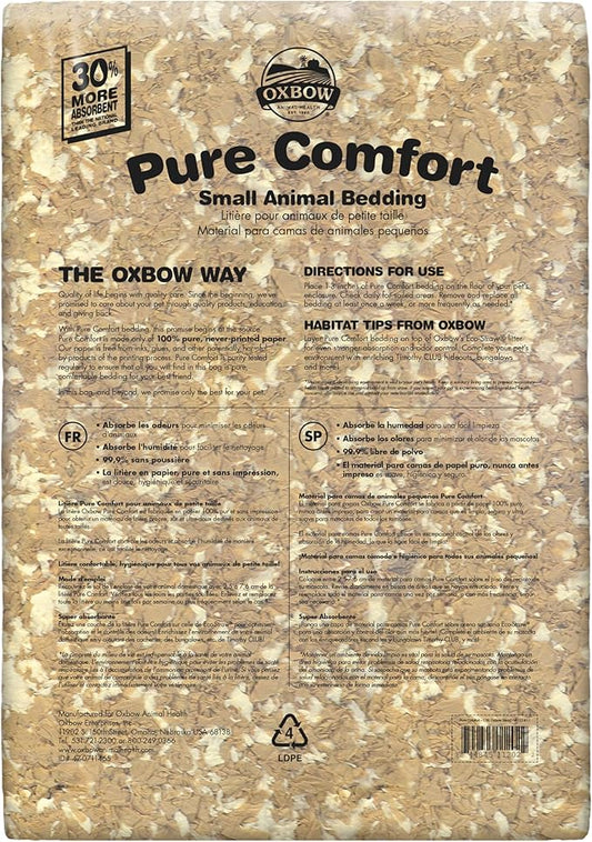 Oxbow Animal Health Pure Comfort Bedding, Blend, Rabbit, Hamster, & Guinea Pig Bedding, Bunny Supplies for Litter Box, Pet Safe, 99.9% Dust Free, 178 Liter Bag