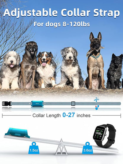 Bousnic Dog Training Collar with Remote - 4000ft Waterproof Dog Shock Collars 2 Dogs for Large Medium Small Dogs Rechargeable E Collars for Dogs Training with Beep Vibration Humane Shock(1-16) Mode