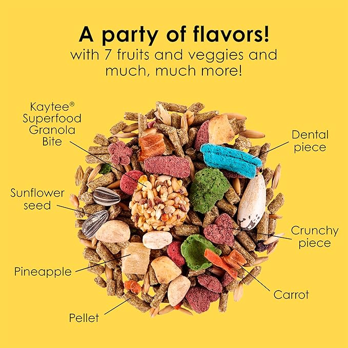 Kaytee Fiesta Chinchilla Food, Nutritious and Fun Blend, Supports Dental Health and Digestion, 2.5 pounds