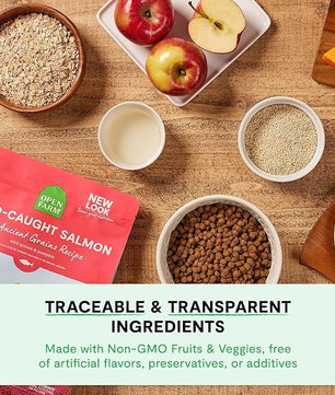 Open Farm, Ancient Grains Dry Dog Food, Protein-Rich & Nutrient Dense, 90% Animal Protein Mixed with Non-GMO Fruits, Veggies and Superfoods, Farmer's Table Pork Recipe, 11lb Bag