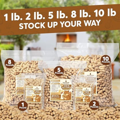 2 LB - Raw Peanuts For Squirrels, Raw In Shell Peanuts For Birds and Wildlife- Squirrel Food, Wild Bird Seed - Grown in The USA
