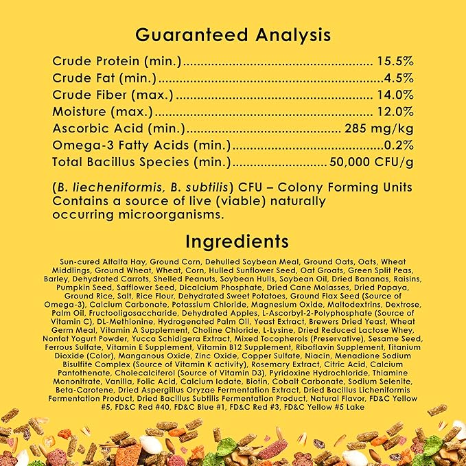 Kaytee Fiesta Guinea Pig Food, Nutritious and Fun Blend, Supports Dental Health and Digestion, 4.5 pounds