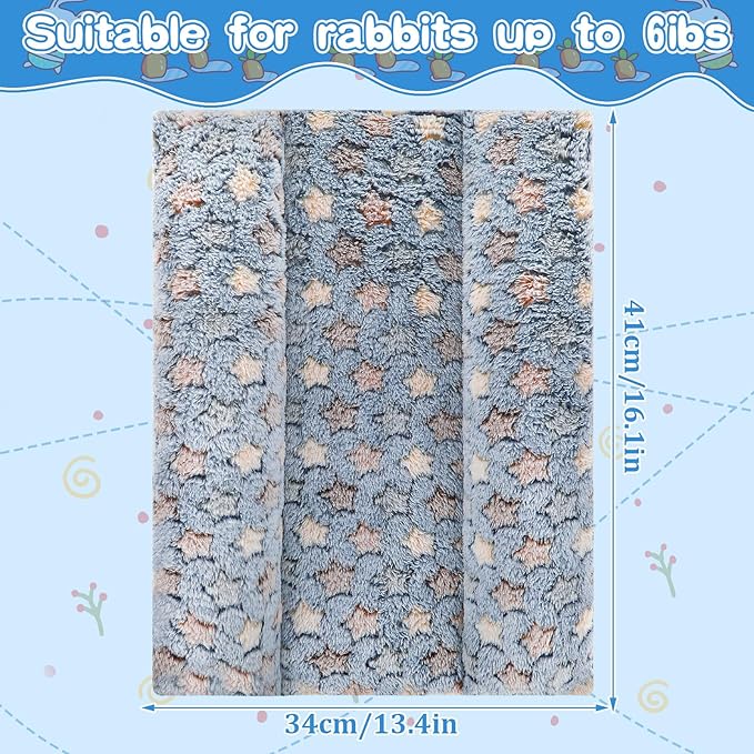 15.7X14 Inch Rabbit Bed, Padded Concave Bed for Small Animals, Cuddle Cushion Plush Mat with Cotton Lounger Pillows for Guinea Pigs, Hamsters, Rabbits, Rats and Bearded Dragons