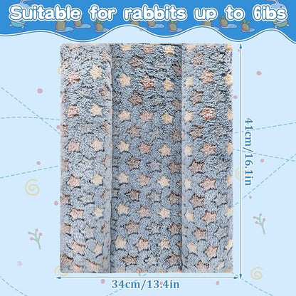 15.7X14 Inch Rabbit Bed, Padded Concave Bed for Small Animals, Cuddle Cushion Plush Mat with Cotton Lounger Pillows for Guinea Pigs, Hamsters, Rabbits, Rats and Bearded Dragons