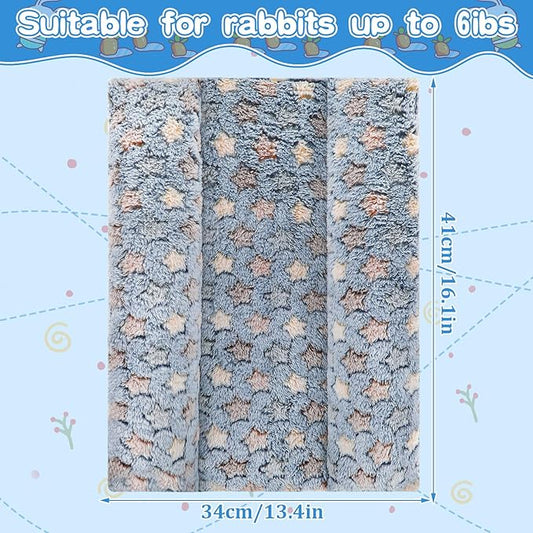 15.7X14 Inch Rabbit Bed, Padded Concave Bed for Small Animals, Cuddle Cushion Plush Mat with Cotton Lounger Pillows for Guinea Pigs, Hamsters, Rabbits, Rats and Bearded Dragons