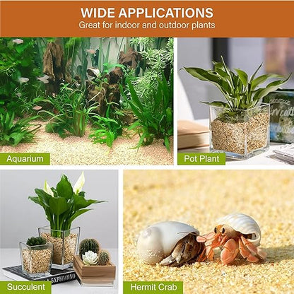 NUPICK 1-2mm Coarse Sand for Plants, 20lb Horticultural Grit for Succulents, Desert Silica Sand for Cactus, Decorative Gravel for Landscaping, Gold Grit for Aquariums, Bonsai, Vases Fillers