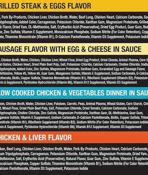 Cesar Wet Dog Food Home Delights & Classic Loaf in Sauce, Breakfast & Dinner Variety Pack, 3.5 oz. Easy Peel Trays (24 Count, Pack of 1)