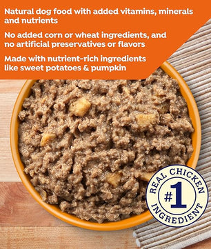 Nature's Recipe Grain Free Chicken, Sweet Potato, and Pumpkin Recipe Wet Dog Food, 13 oz. Can, 12 Count