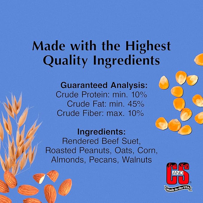 C&S Woodpecker Suet Treat, 11 Ounce, 8 Pack