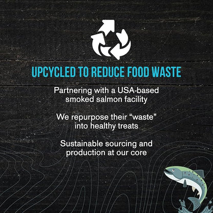 Wholesome Pride Smoked Salmon Skins Natural Healthy Dog Treats, USA Made Sustainably Sourced Dehydrated Treats, 4oz