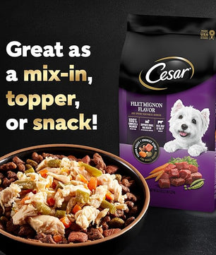 Cesar Simply Crafted Adult Wet Dog Food Meal Topper, Chicken, Carrots & Green Beans and Beef, Chicken, Purple Potatoes, Peas & Carrots Variety Pack, 1.3 oz. (16 Count, Pack of 1)