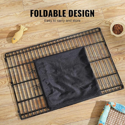 VEVOR Dog Playpen, 4 Pcs 24 x 36 in Panels Foldable Metal Pet Exercise Pen, Dog Fence Indoor and Outdoor Pen with Door and 600D Oxford Fabric Bottom Pad, for Dogs, Cats and Other Small Animals
