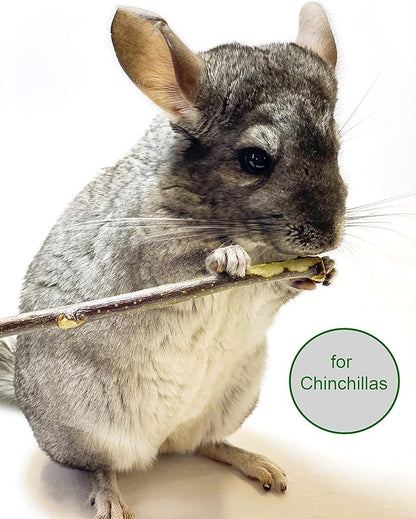 ECOVENIK Apple Sticks 120 gram Rabbit & Hamster Chew Toys - 100% Natural & Organic Chinchilla Food, Treats for Guinea Pig, Squirrels, Parrots & Other Small Animals (Made in Ukraine)