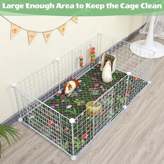 2 Pack Guinea Pig Bedding, Washable Guinea Pig Cage Liner Reusable Guinea Pig Mat Waterproof Guinea Pig Bedding for Cage, Super Absorbant Guinea Pig Pee Pads for Small Animals Hamster Rabbit Squirrel